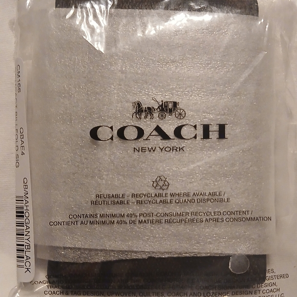 Coach Black Leather  ID/Card Holder - Picture 4 of 8